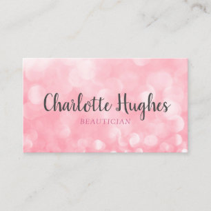 Carte De Visite Chic Bokeh Rose Moderne