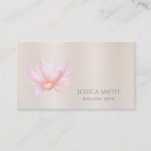 Carte De Visite Chic charmant lotus rose pâle