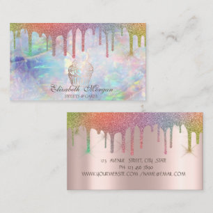 Carte De Visite Chic Cupcake Rainbow Drivers Bakery Opal