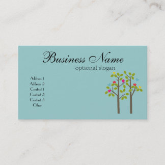 Carte de visite chic de bleu de boutique
