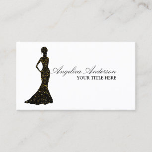 Carte de visite chic de boutique de mode