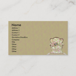 Carte de visite chic de chaise