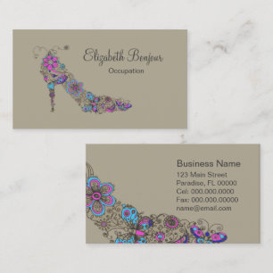 Carte de visite chic de ~ de chaussure