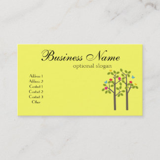Carte de visite chic de jaune de boutique