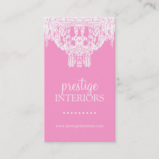 CARTE DE VISITE CHIC DE LUSTRE (Devant)
