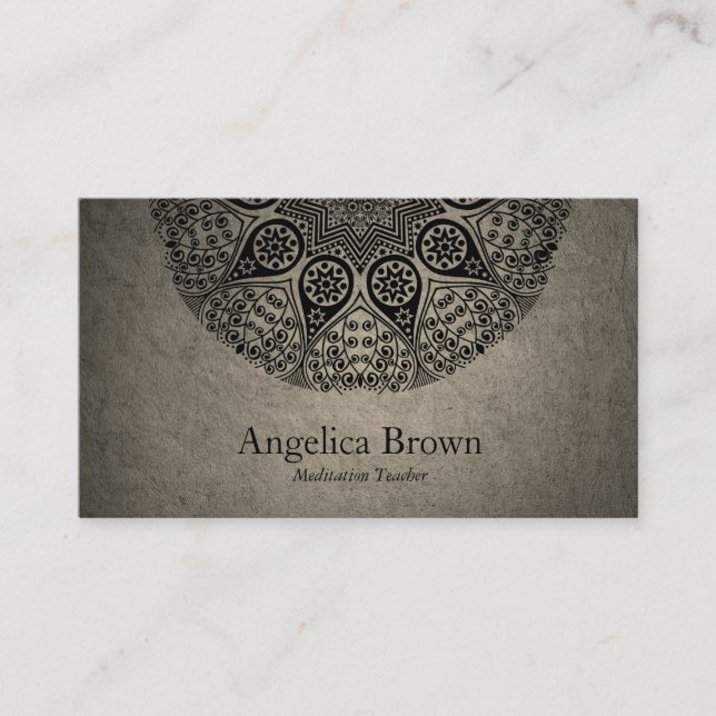 Carte de visite chic de mandala (Devant)