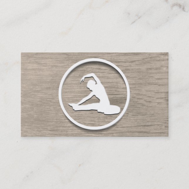 Carte de visite chic de yoga (Devant)