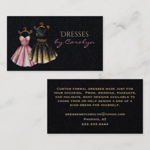 Carte De Visite Chic Dress Tailor Business Card