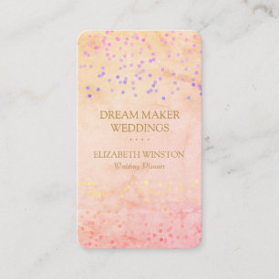 Carte De Visite Chic Elegant Confetti Professionnel