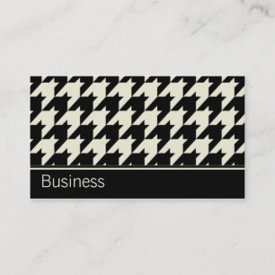 Carte De Visite Chic élégant moderne élégant de pied-de-poule