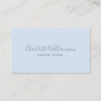 Chic Élégant Monogramme Minimaliste Bleu Clair Élé