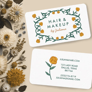 Carte De Visite Chic Elegant Rose Frame Floral