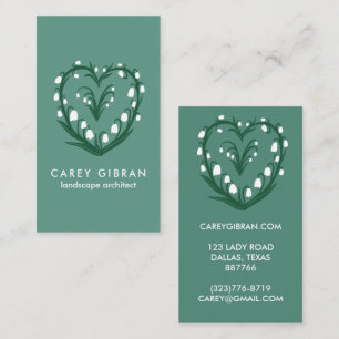 Carte De Visite Chic Elegant Snowdrop Lily Line Dessin sur mesure