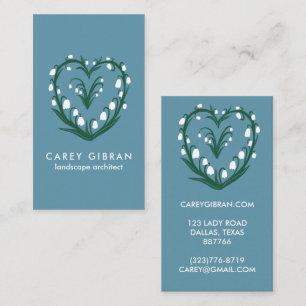 Carte De Visite Chic Elegant Snowdrop Lily Line Dessin sur mesure