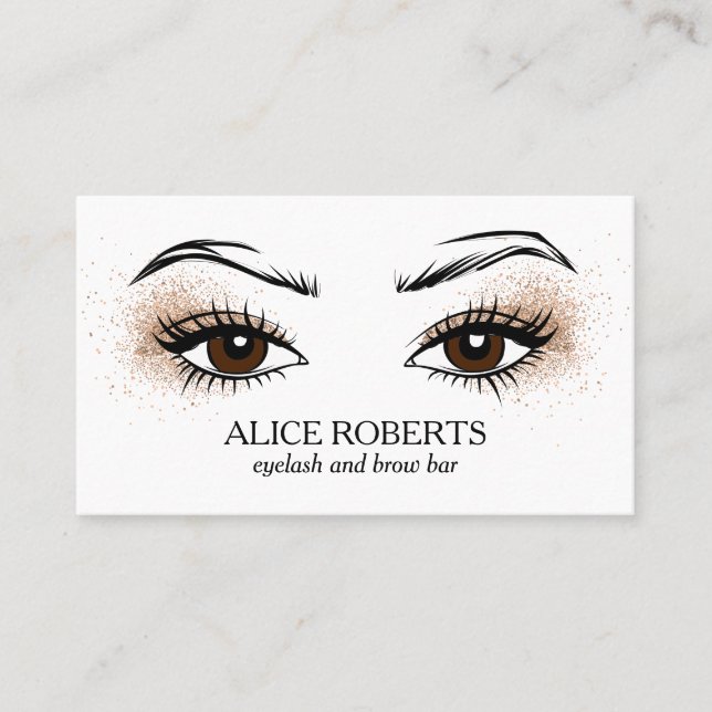 Carte De Visite Chic Eyelash extension Brow Bar maquillage artiste (Devant)