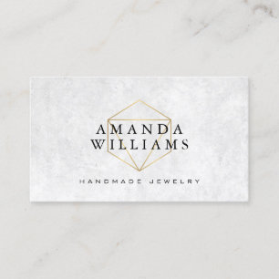 Carte De Visite Chic Faux Gold Gemstone Jewelry Designer