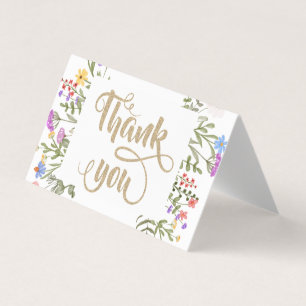 Carte De Visite Chic Fleur sauvage Meadow Glittery