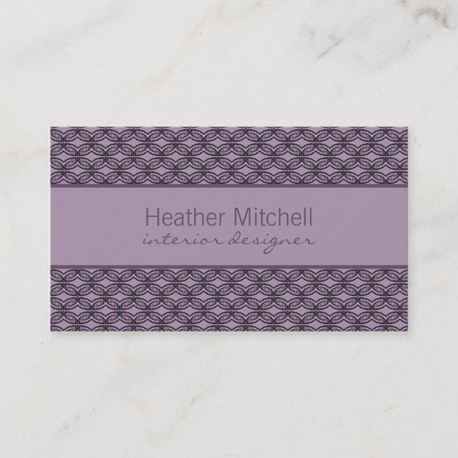 Carte de visite Chic Glamour, Violet (Devant)