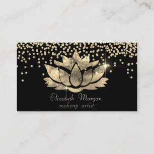 Carte De Visite Chic Gold Diamonds Lotus Noir