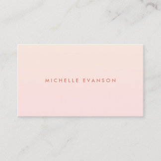 Carte De Visite Chic gris rose pâle minimal