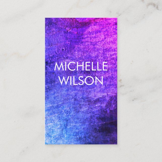 Carte De Visite Chic Grunge Colorée (Devant)