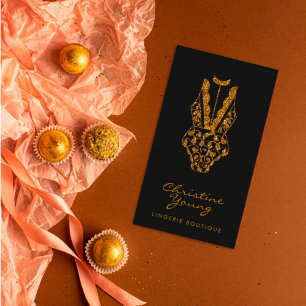 Carte De Visite Chic Lace Lingerie Boutique Parties scintillant d'