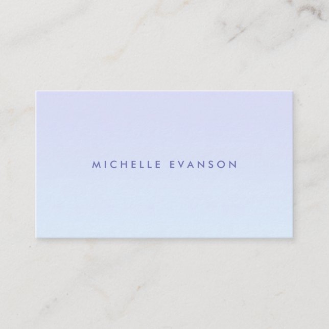 Carte De Visite Chic Lavender Blue Gradient Motif (Devant)
