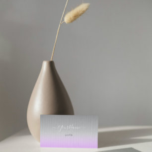 Carte De Visite chic lilas-gris ombré