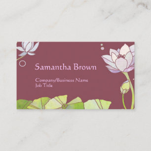 Carte De Visite Chic Lotus Massage Therapy