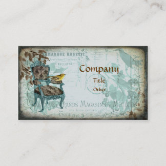 Carte de visite chic minable bleu
