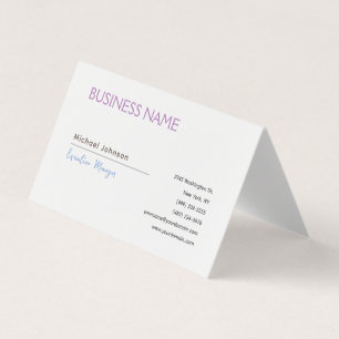 Carte De Visite Chic minimaliste moderne unique professionnel