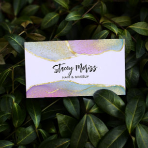 Carte De Visite Chic moderne brillant Or tendance couleur or QR Co