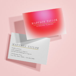 Carte De Visite Chic moderne rose rayonnant