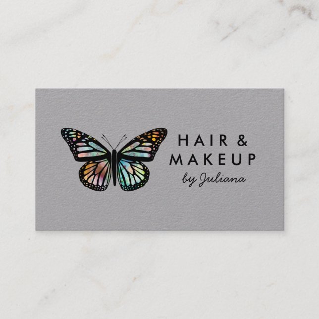 Carte De Visite Chic Monarch Butterfly Elegant Aquarelle (Devant)
