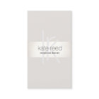 Chic Monogramme moderne Beige FAUX Silver Stripe