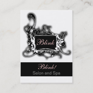 carte de visite chic noir et blanc
