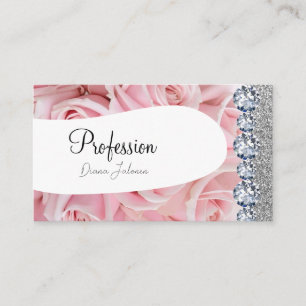 Carte De Visite Chic Pailleté Rose Or Doré Artiste Rose Gold Affai