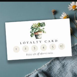 Carte De Visite Chic Poted Leafhouse Plantes 6 Punch Loyauté