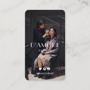 Carte De Visite Chic Professional 2 Photos noir et blanc