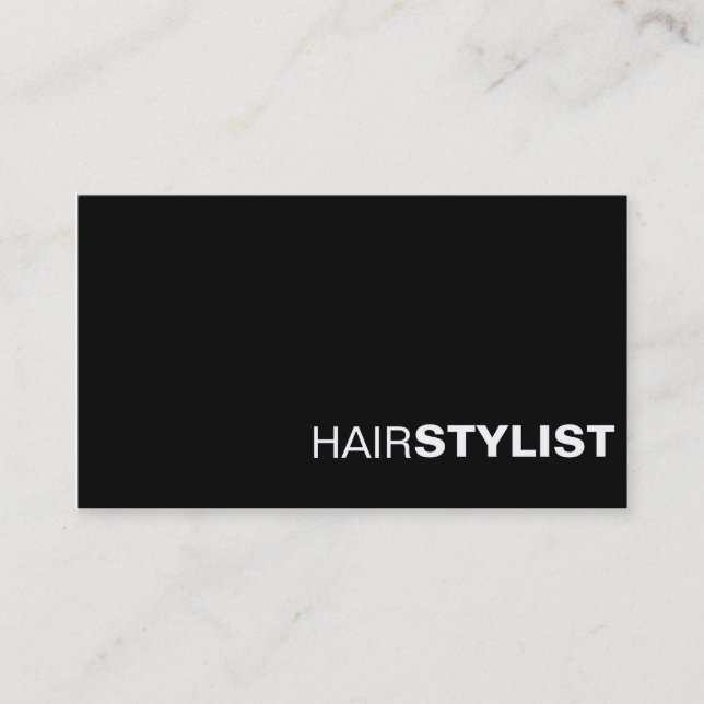 Carte de visite chic professionnel noir et blanc (Devant)