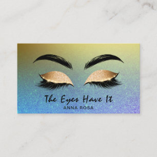 Carte De Visite *~* Chic PURPLE BLUE Lashes Extensions Brows