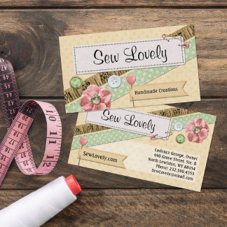 Carte De Visite Chic rose Chic Shabby, Boutons et Ruban