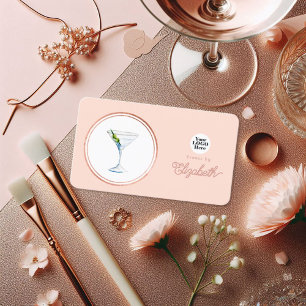 Carte De Visite Chic Rose Gold et Blush Pink Event Planner
