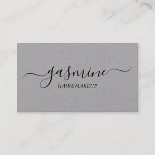 Carte De Visite Chic Signature Premium gris et la typographie noir