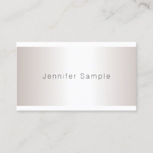 Carte De Visite Chic Silver Look minimaliste Plain tendance Salon