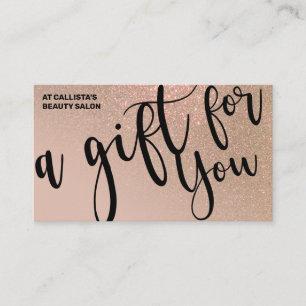 Carte De Visite Chic Taupe Gold Parties scintillant Gradient Certi