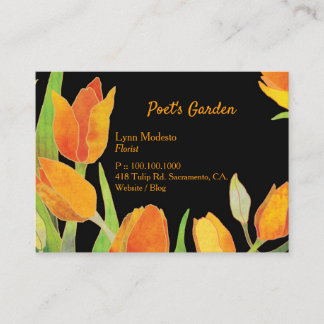 Carte De Visite Chic Tulipes fleuriste
