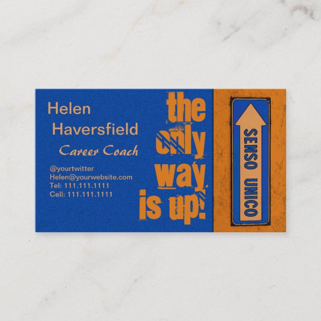 Carte De Visite Chic urbain d'entraîneur de carrière du (Devant)