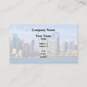 Carte De Visite Chicago IL - Vue depuis le lac Michigan