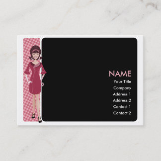 Carte De Visite Chick rétro des années 60